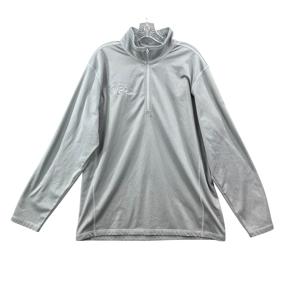 The North Face Pullover Mens XL Gray WPG Power-Grip 1/4 Zip Fleece Sweatshirt